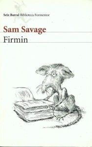 Vista de la cubierta del libro ilustrada al carboncillo con una rata frente a un libro del que pasa las páginas