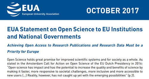 Declaración sobre Open Science de EUA
