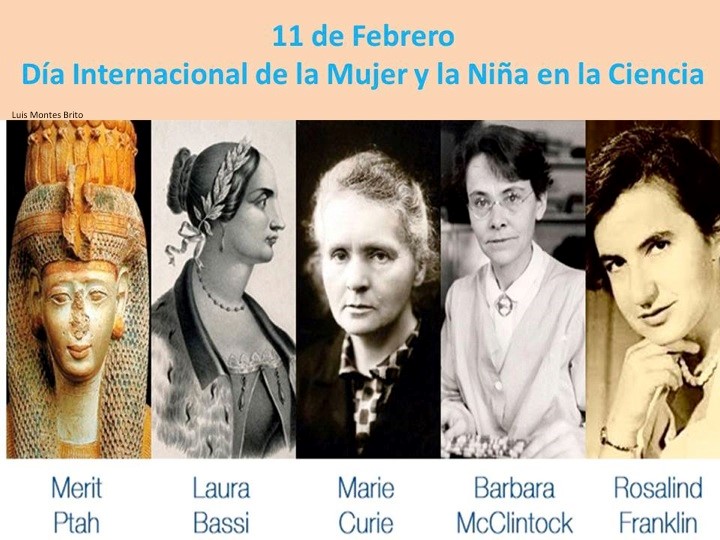 Cartel celebración Día Internacional de la Mujer y la Niña en la Ciencia