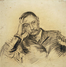 Pérez Galdós en un dibujo de Ramón Casas