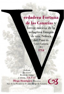 Cubierta del libro de la "Verdadera fortuna de las Canarias"