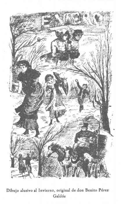 Ilustración de Pérez Galdós del invierno