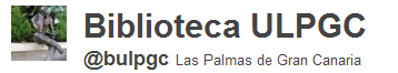 Imagen del logo del Twitter de la BULPGC