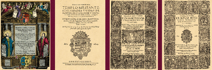 Cubierta y preliminares ilustrados del Templo militante de Cairasco