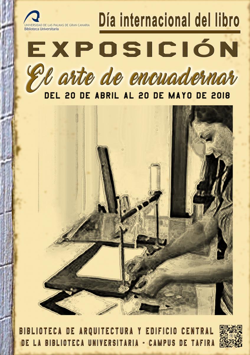 Cartel exposición "El arte de encuadernar"