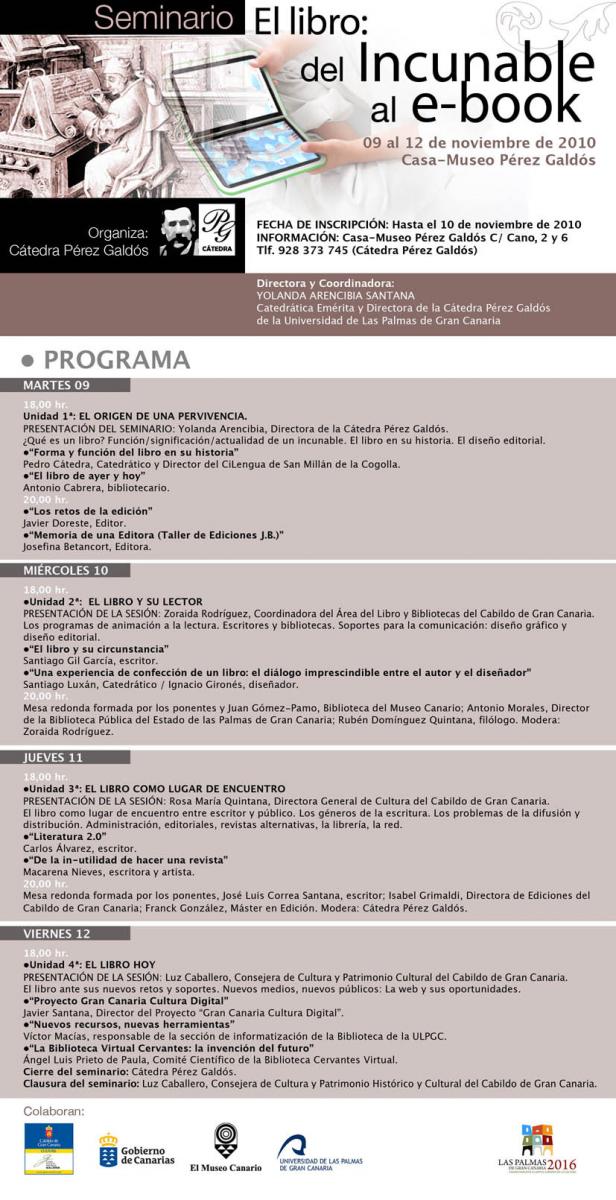 Cartel y programa del seminario