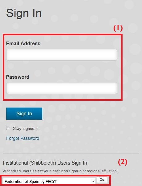 Opciones de registro para activar la integración