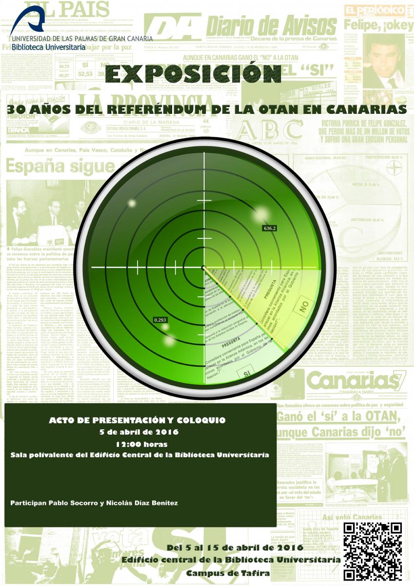 30 años de referéndum de la OTAN en Canarias Cartel exposición 30 años de referéndum de la OTAN en Canarias