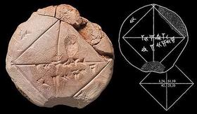 Tableta de geometría datada en la era de Babilonia
