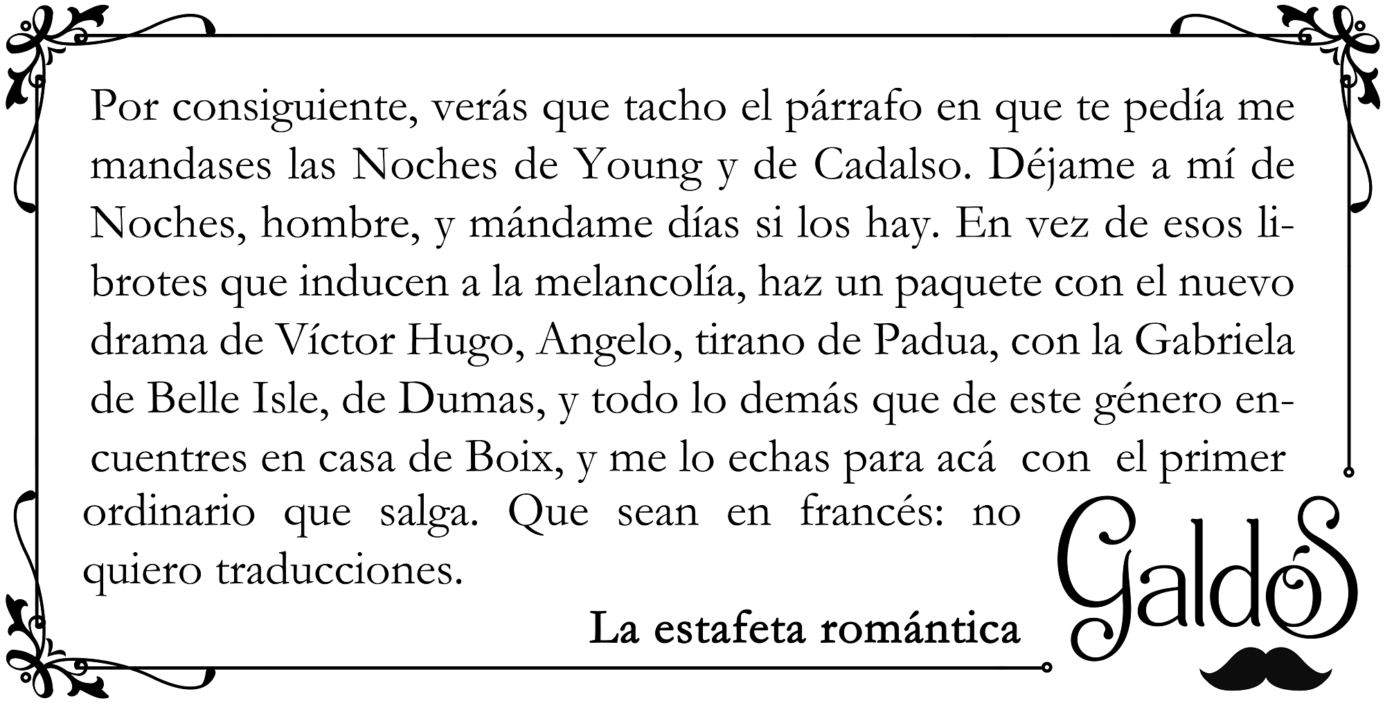 Frase La estafeta romántica
