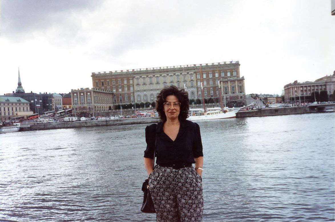 Alicia Girón García en el Estocolmo en el Congreso de la IFLA de 1990
