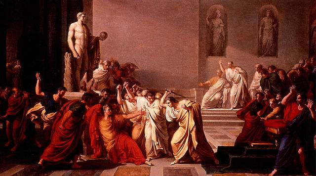 "La muerte de César" de Vincenzo Camuccini (Fuente: Wikipedia)