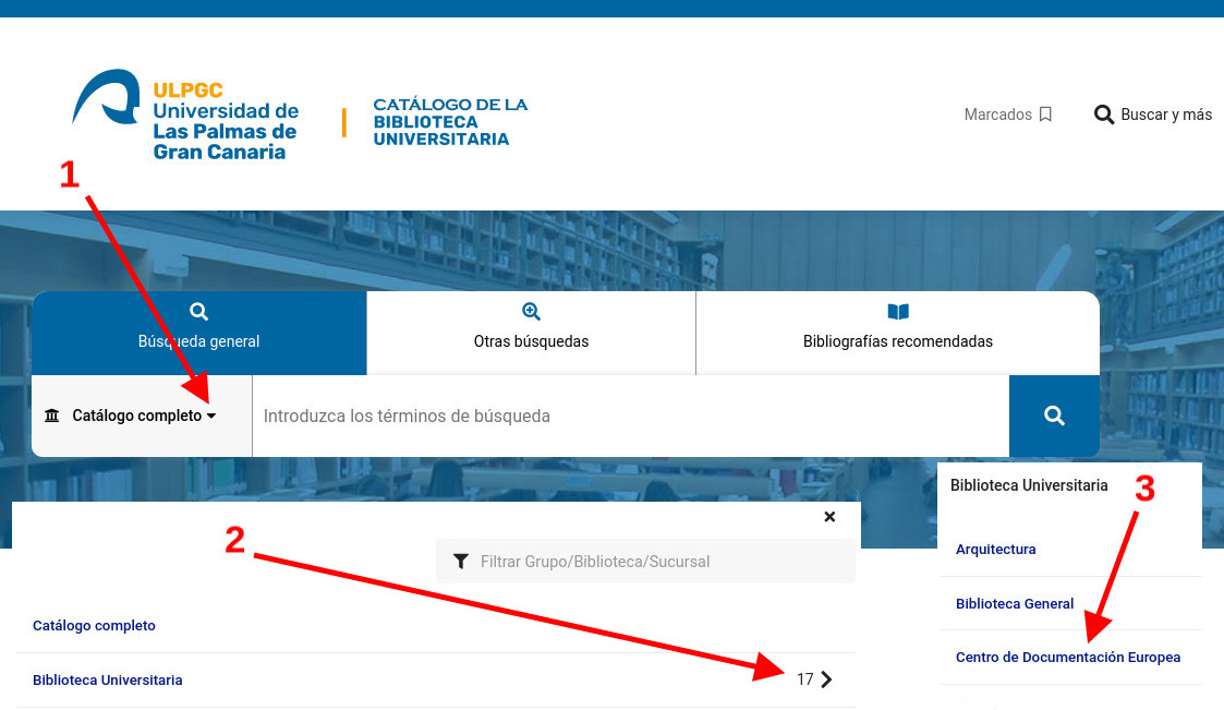 Infografía con los tres pasos para seleccionar el subcatálogo del CDE