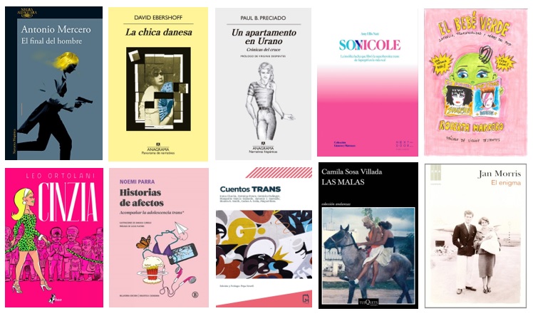 Imágenes de libros sobre temática trans