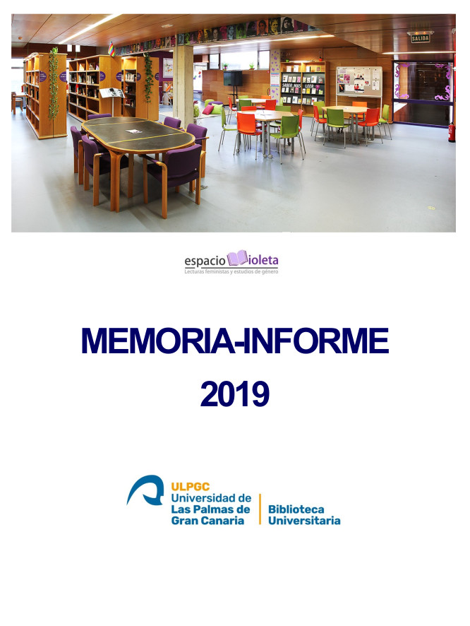 Cubierta de la memoria-informe con una foto del Espacio Violeta