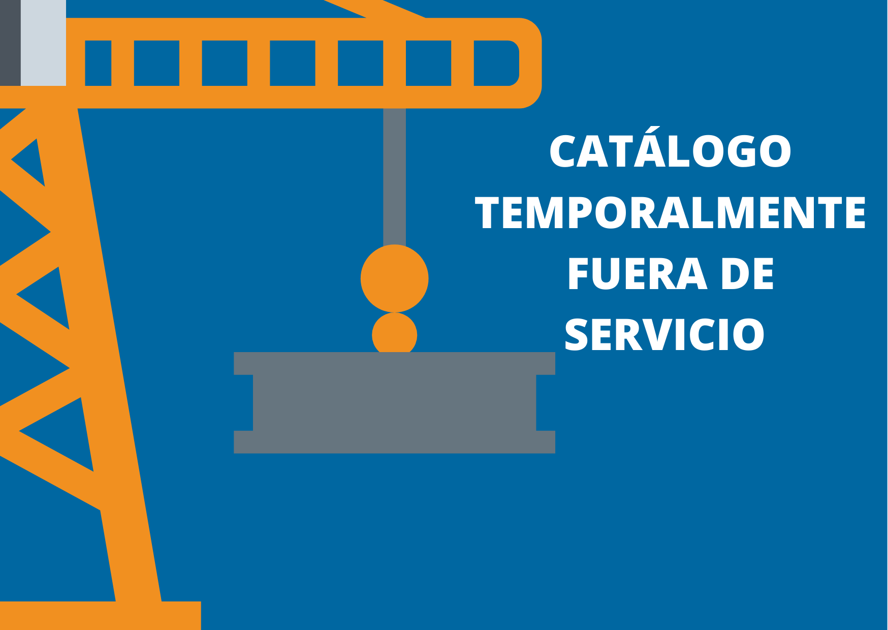 Catálogo temporalmente fuera de servicio