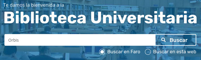 La palabra Orbis aparece en la caja de búsqueda de la web de la Biblioteca