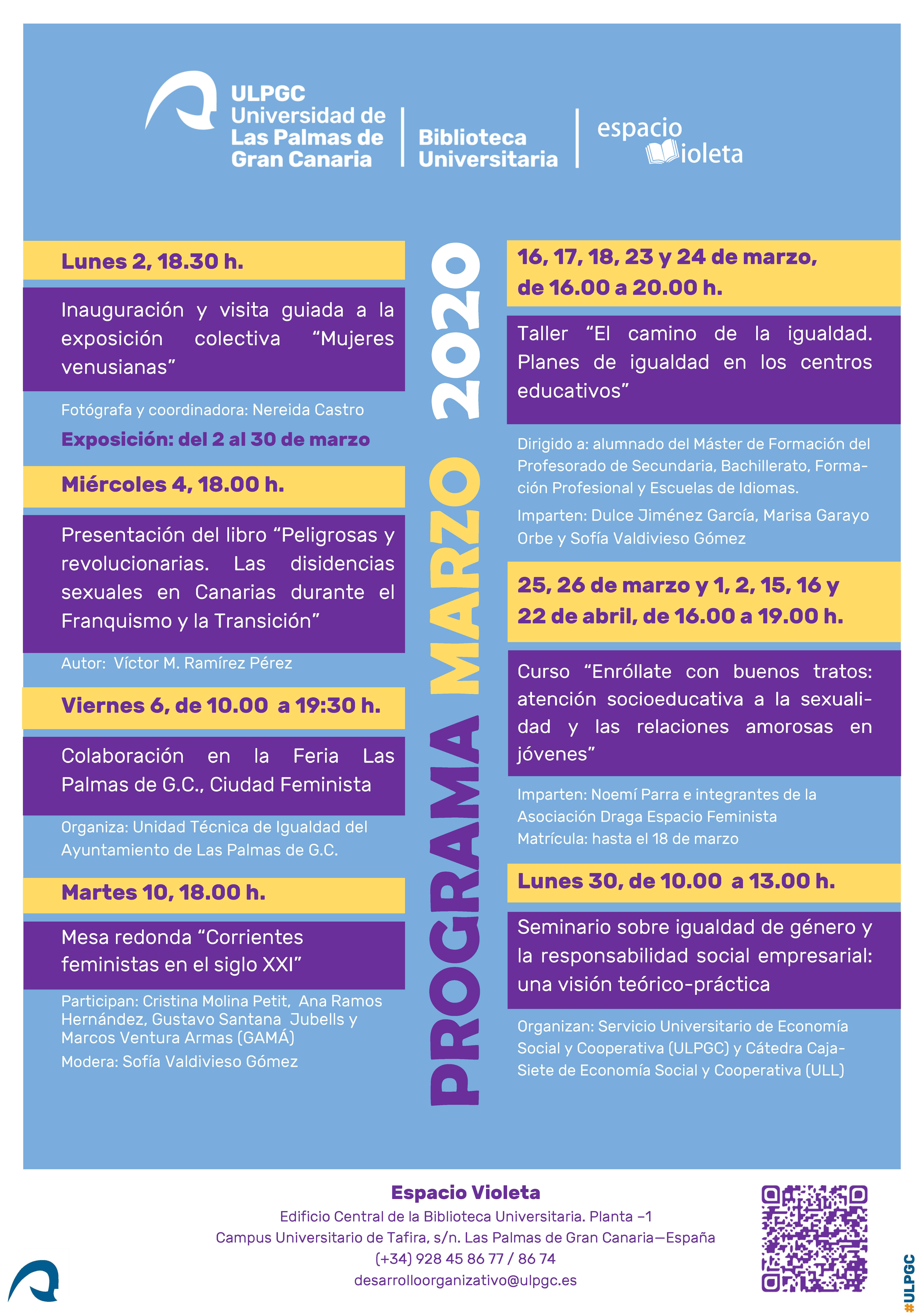 Programa de actividades por el Día Internacional de las Mujeres