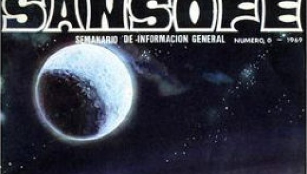 Sección de la portada del primer número de la revista canaria Sansofé (1969)